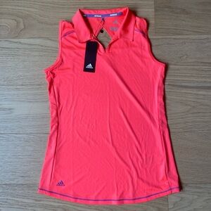 Adidas youth/kids sleeveless golf shirt, size 13-14 yrs/L, pink